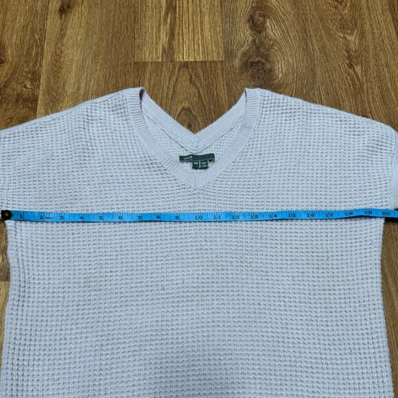 Vince Lavender Purple Pullover V Neck Waffle Ribbed Sweater Womens Size XS - Picture 6 of 7